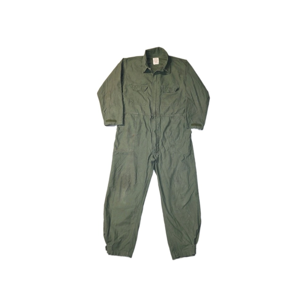 US Military Type 1 Cotton Sateen OG-107 Style Olive Green Utility Coveralls XL